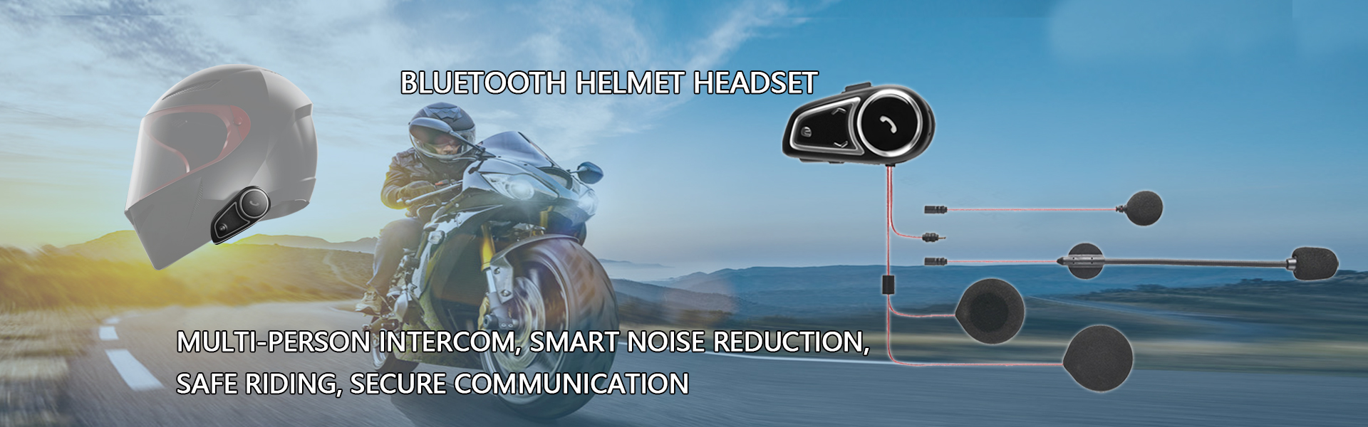 Bluetooth motorcycle headset & intercom from HXKK
