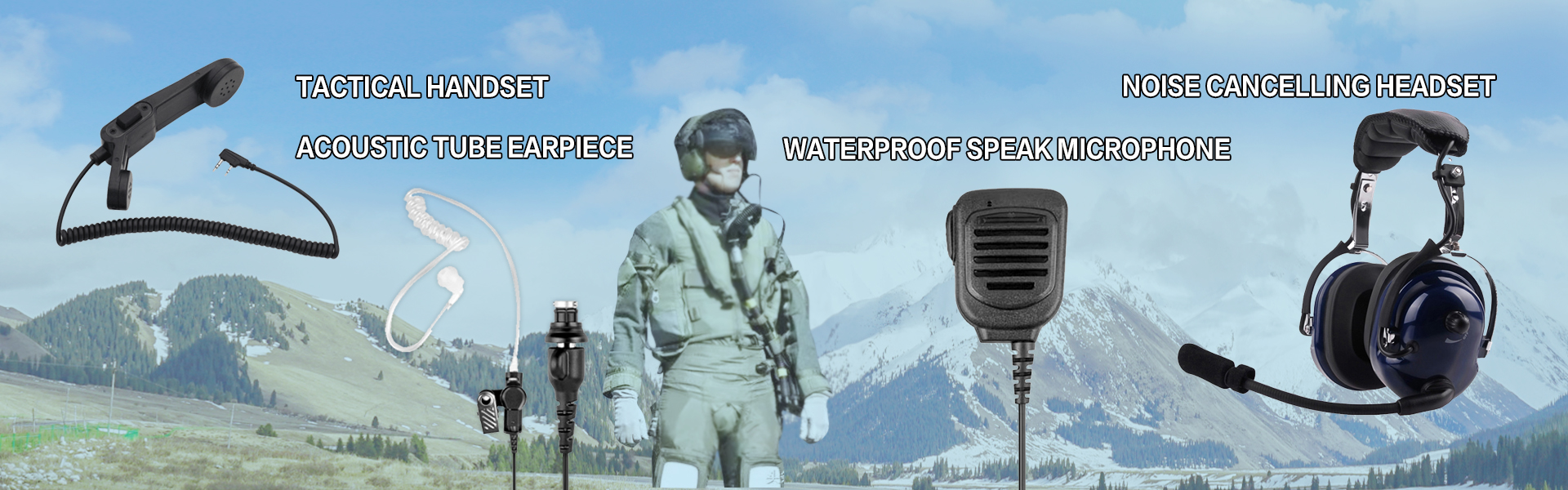 Tactical handset, noise cancelling headset, waterproof speaker microphone from HXKK